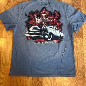 NEW West Coast Choppers Shirt Blue Fade Mens Large And XL
